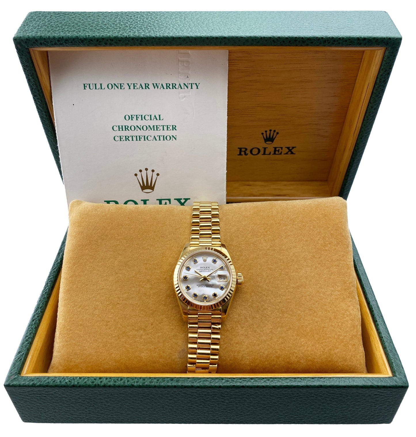 Rolex Datejust 69178 MOP Sapphire Dial Ladies Watch Box Papers - Watches