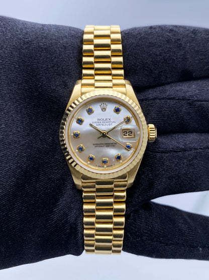 Rolex Datejust 69178 MOP Sapphire Dial Ladies Watch Box Papers - Watches