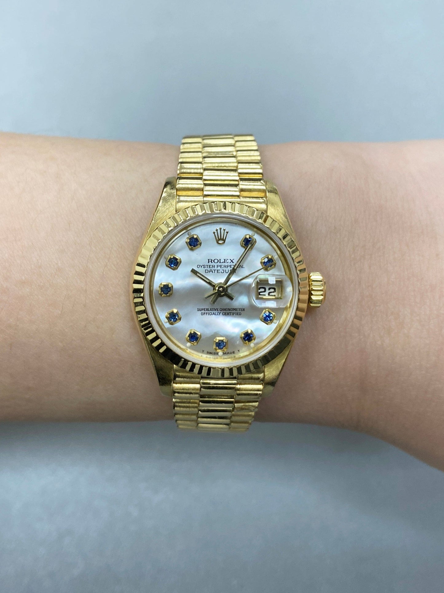 Rolex Datejust 69178 MOP Sapphire Dial Ladies Watch Box Papers - Watches