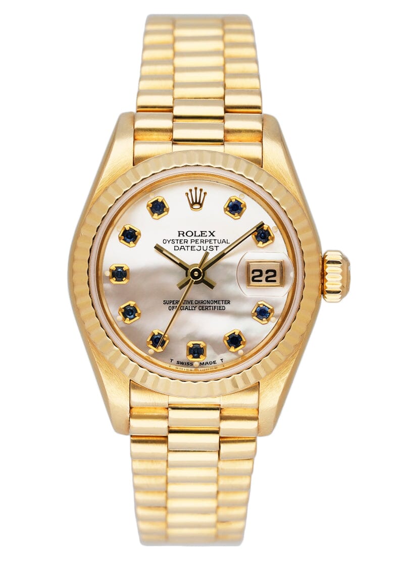 Rolex Datejust 69178 MOP Sapphire Dial Ladies Watch Box Papers - Watches