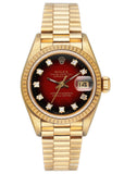 Rolex Datejust 69178 Red Dial Ladies Watch Box Papers - Virtual