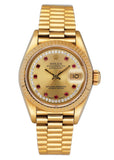 Rolex Datejust 69178 Ruby Diamond Dial Ladies Watch Box Papers - Virtual