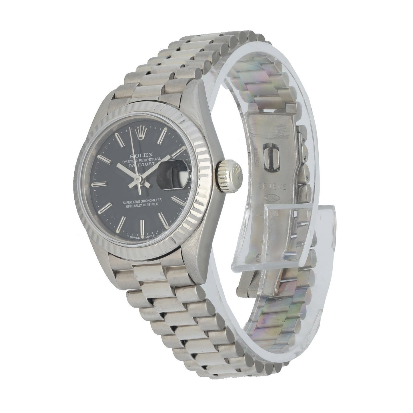 Rolex Datejust 69179 White Gold Ladies Watch Box & Papers