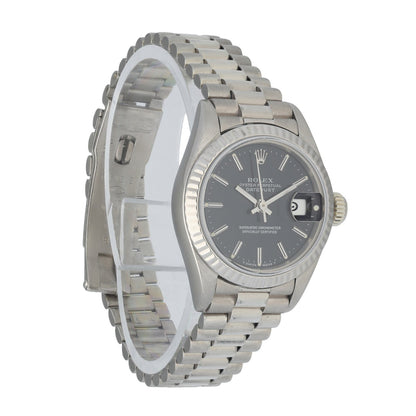 Rolex Datejust 69179 White Gold Ladies Watch Box & Papers