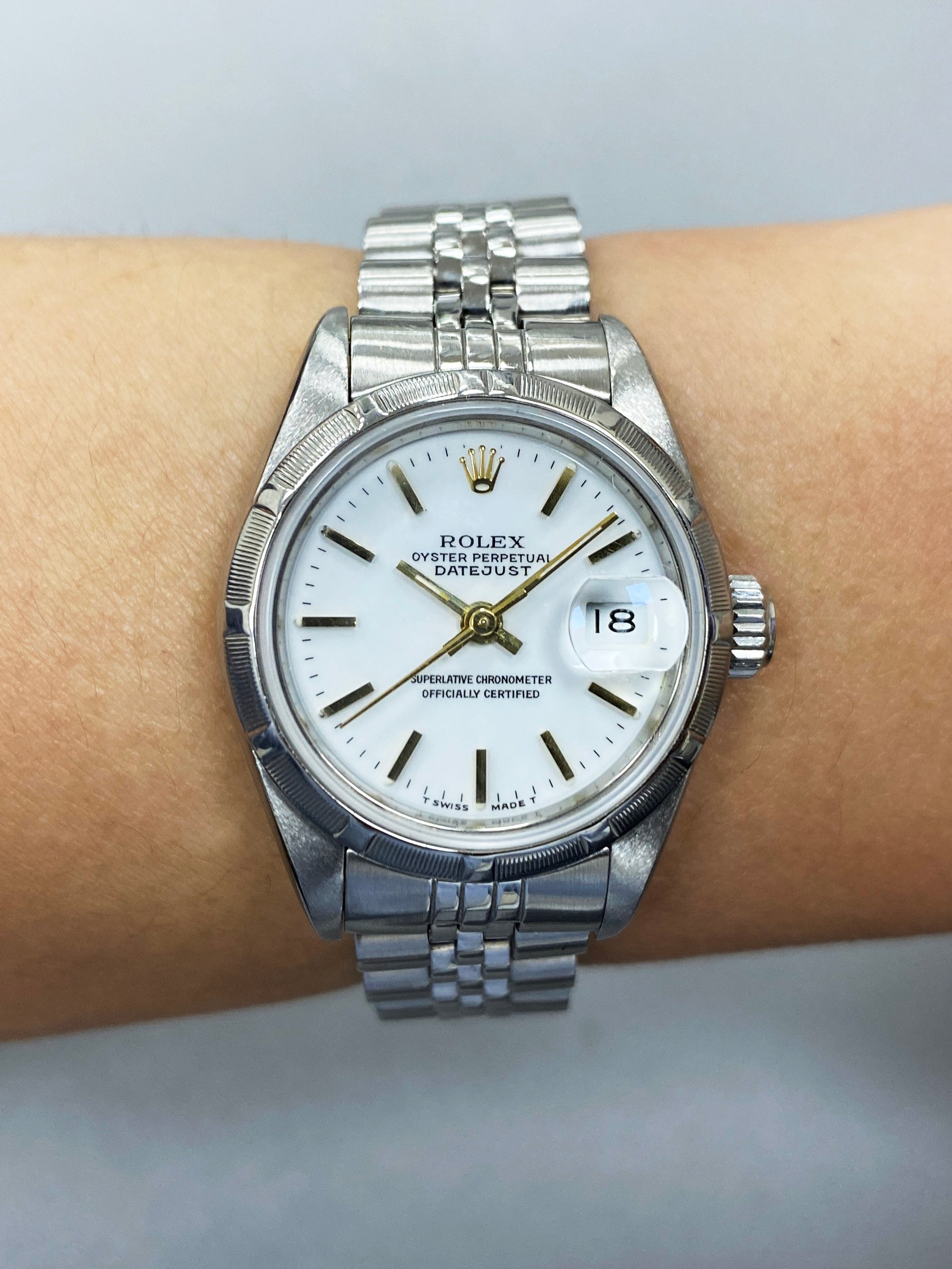 Rolex Datejust 69190 White Dial Ladies Watch - Wristwatch