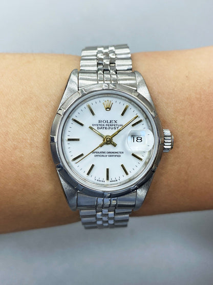 Rolex Datejust 69190 White Dial Ladies Watch - Wristwatch
