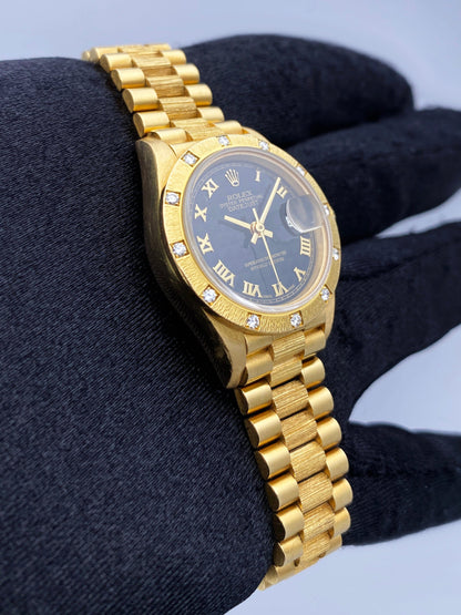 Rolex Datejust 69288 Diamond Black Pyramid Dial Ladies Watch