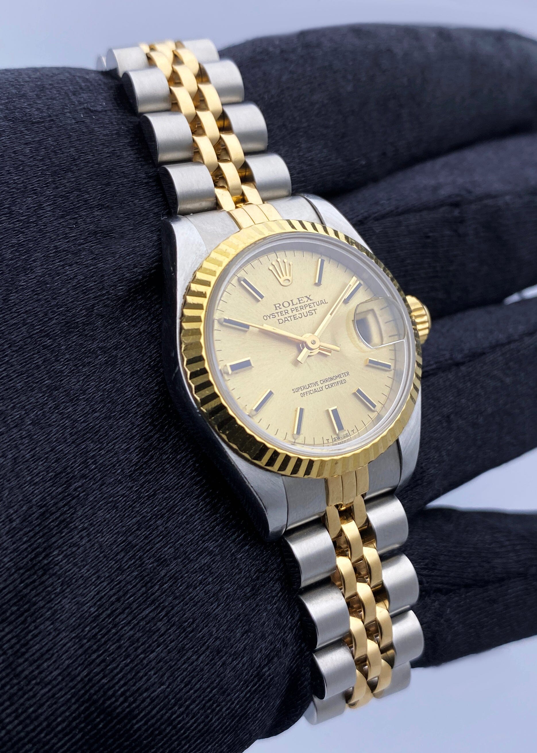 Rolex Datejust 69173 Blue Anniversary Dial Ladies Watch Box Papers - Watches