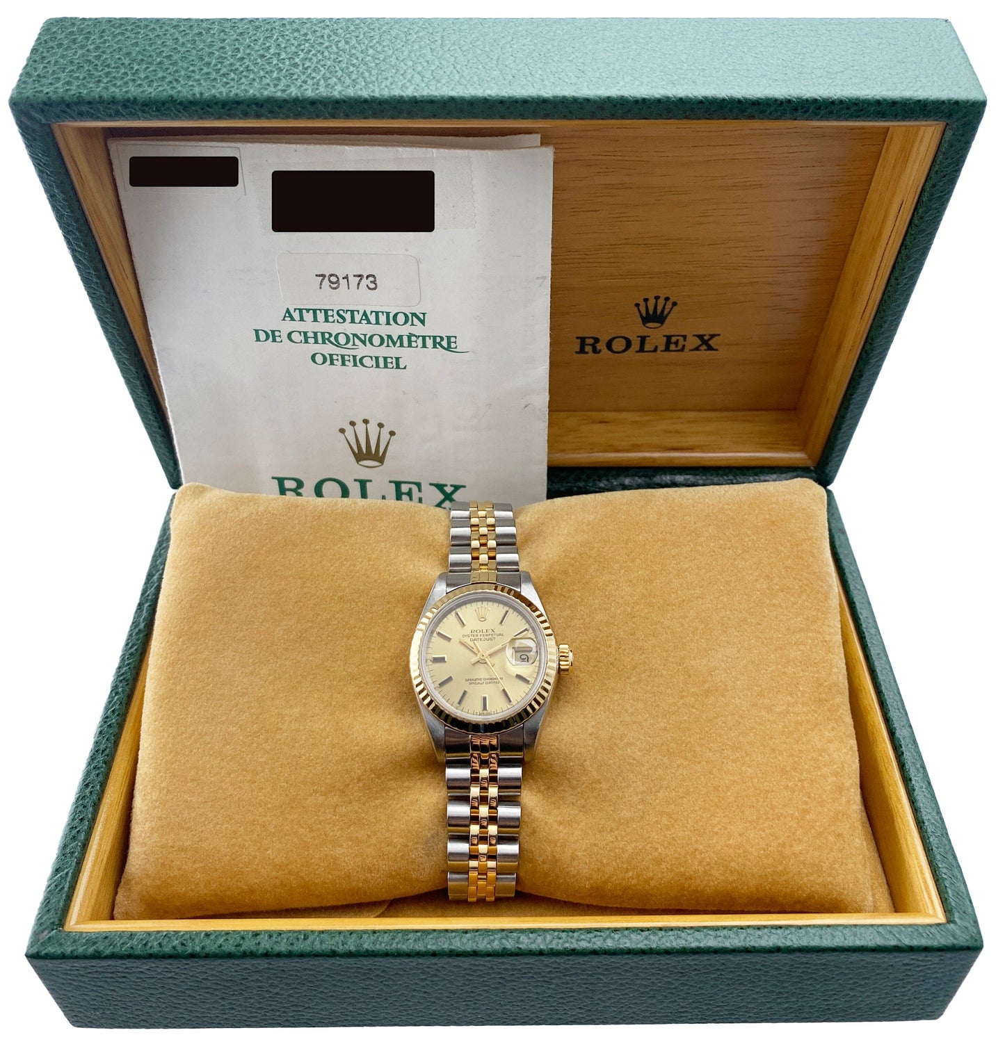 Rolex Datejust 79173 Champagne Dial Ladies Watch Box Papers - Wristwatch