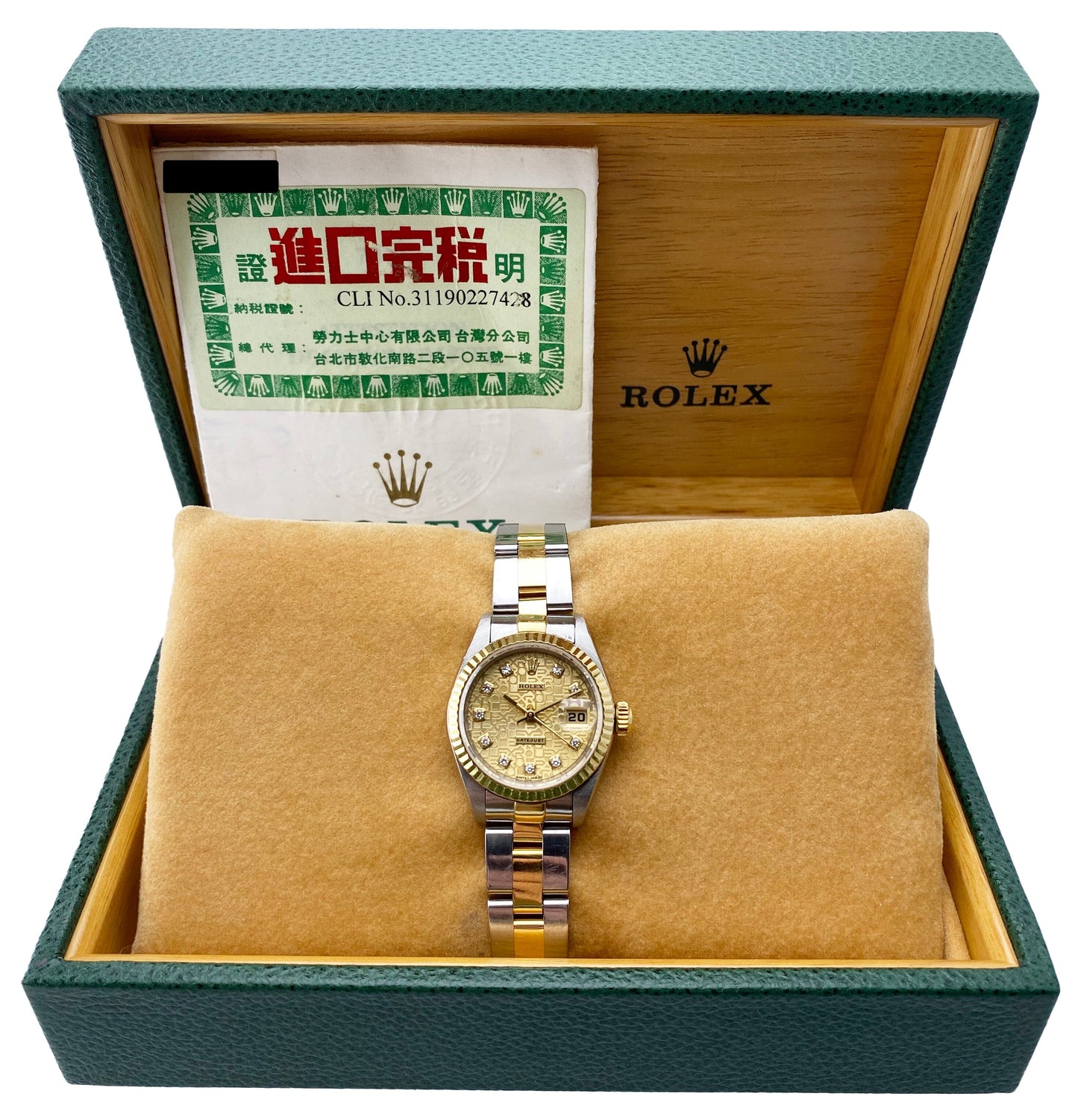 Rolex Datejust 79173 Diamond Anniversary Dial Ladies Watch Box Papers - Wristwatch