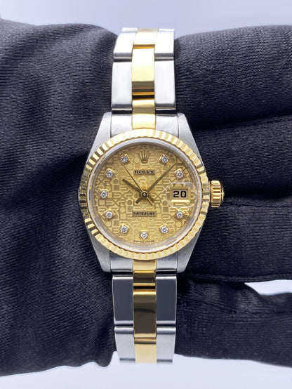 Rolex Datejust 79173 Diamond Anniversary Dial Ladies Watch Box Papers - Wristwatch