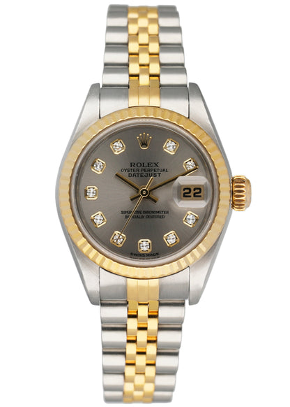 Rolex Datejust 79173 Diamond Silver Dial Ladies Watch Box & Papers - Wristwatch