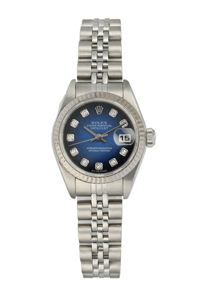Rolex Datejust 79174 Blue Vignette Diamond Dial Box & Papers - Virtual