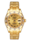 Rolex Datejust Pearlmaster 80318 Diamond Ladies Watch Box Papers - Wristwatch