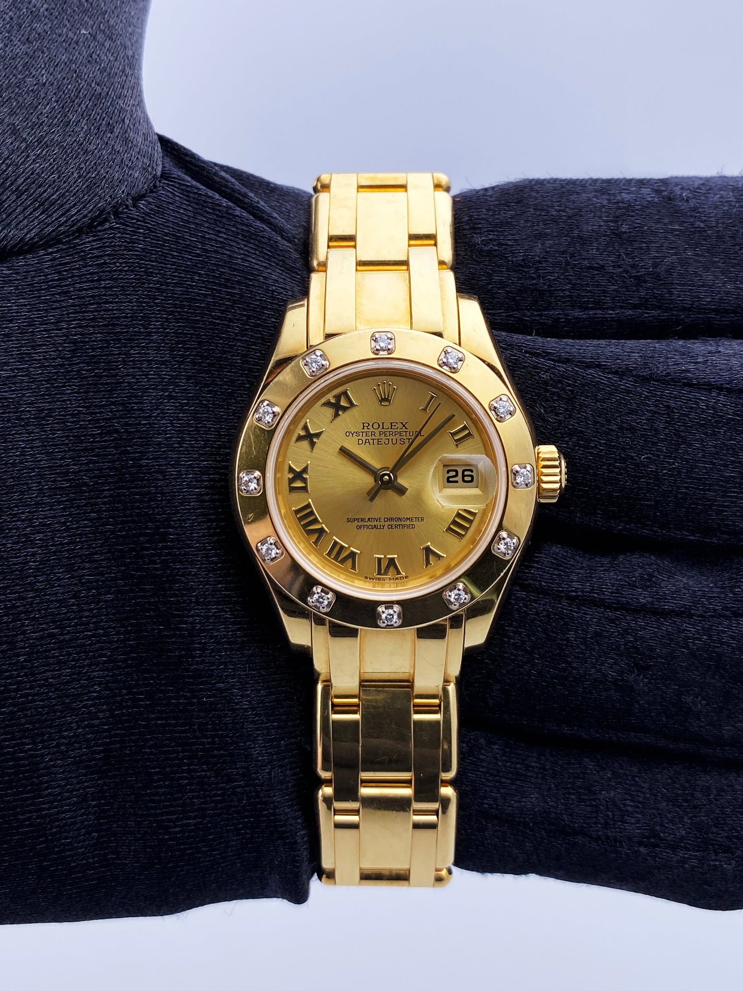 Rolex Datejust Pearlmaster 80318 Diamond Ladies Watch Box Papers - Wristwatch
