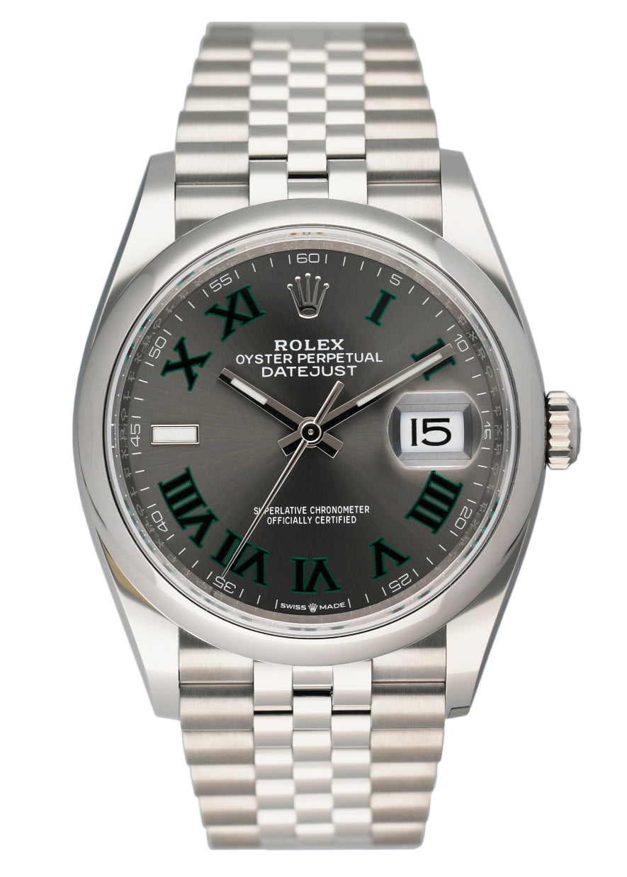 Rolex Datejust Wimbledon 126200 Mens Watch Box Papers
