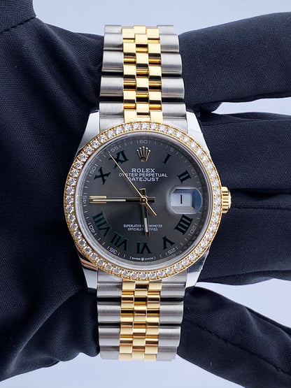 Rolex Datejust Wimbledon NEW 126283RBR Diamond Bezel Watch Box & Papers - Wristwatch