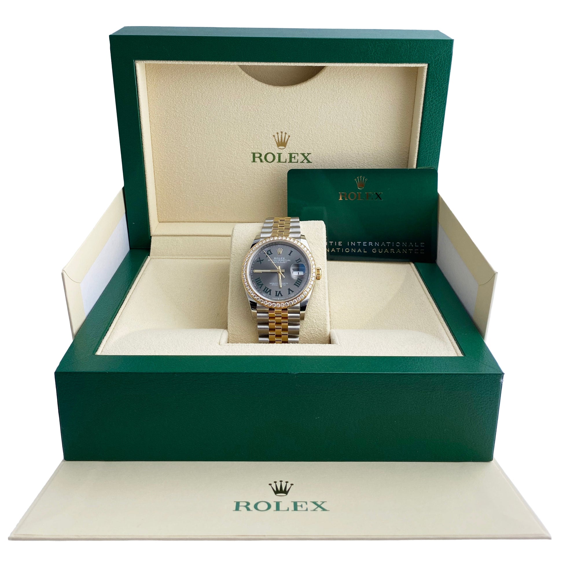 Rolex Datejust Wimbledon NEW 126283RBR Diamond Bezel Watch Box & Papers - Wristwatch
