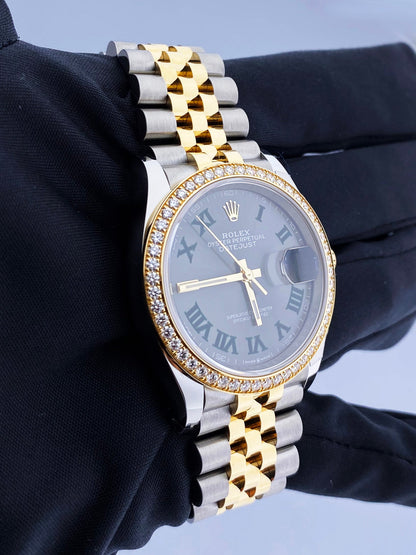 Rolex Datejust Wimbledon NEW 126283RBR Diamond Bezel Watch Box & Papers - Wristwatch