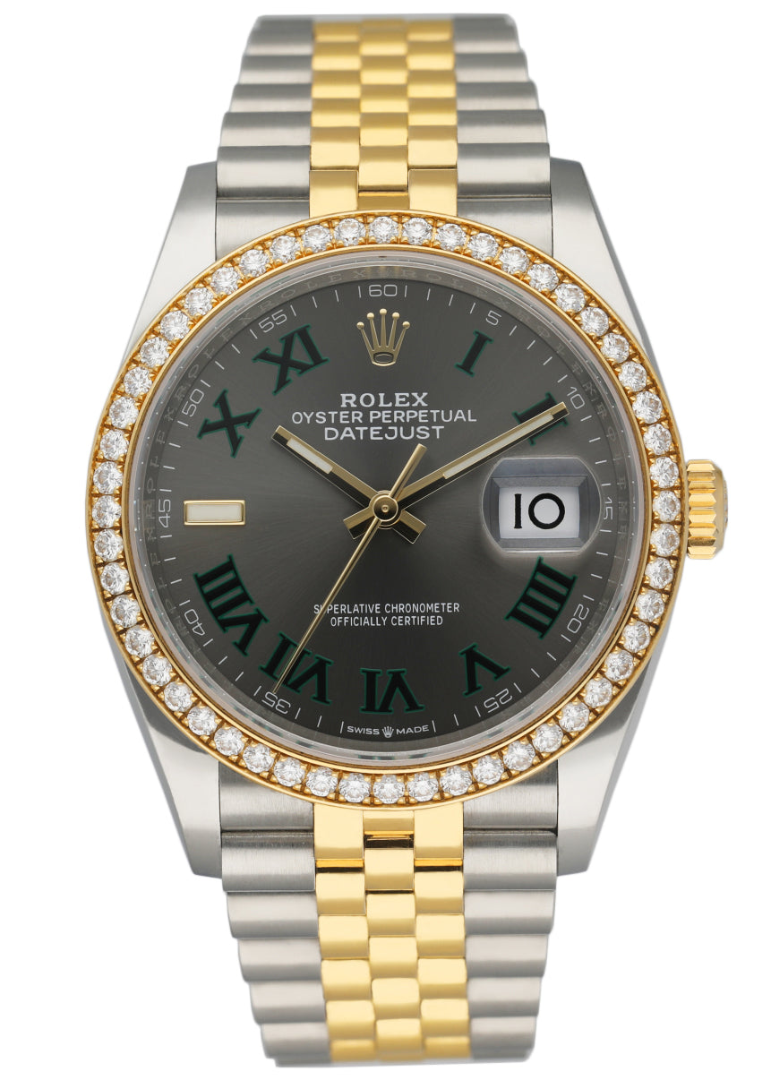 Rolex Datejust Wimbledon NEW 126283RBR Diamond Bezel Watch Box & Papers - Wristwatch