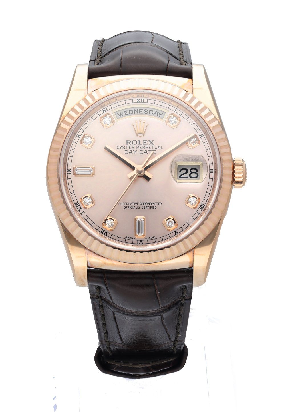 Rolex Day-Date 118135 President Everose Gold Men’s Watch Box & Papers - Virtual