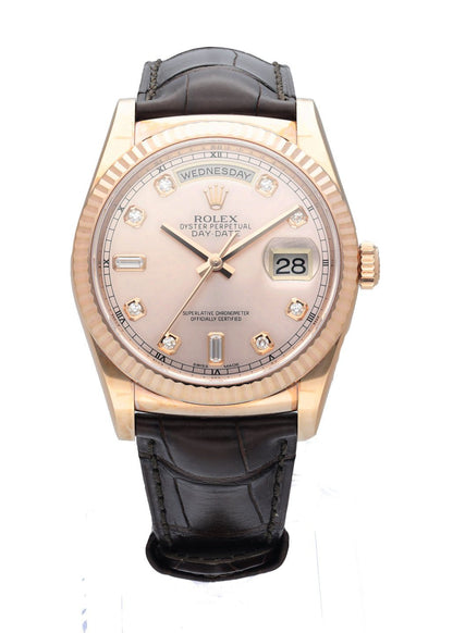 Rolex Day-Date 118135 President Everose Gold Men’s Watch Box & Papers - Virtual