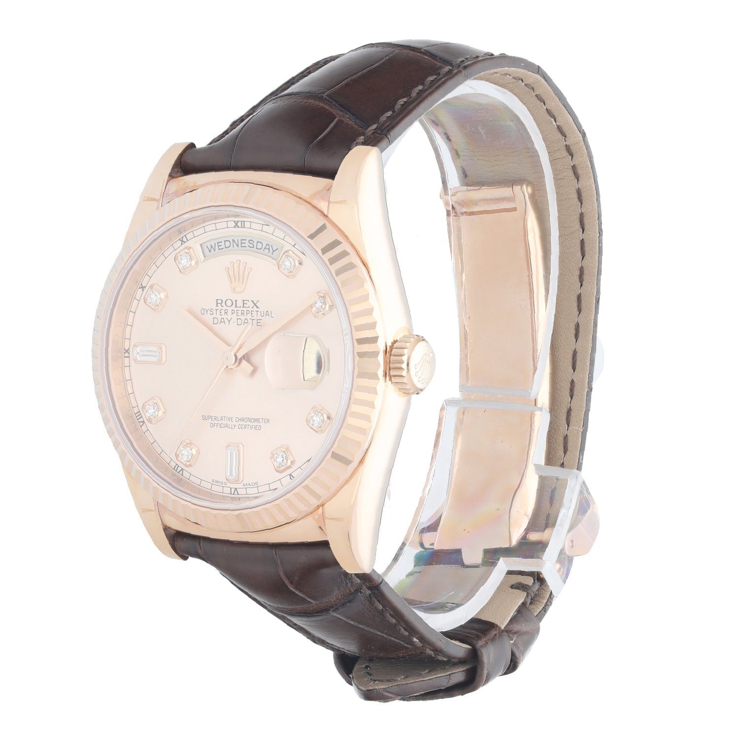Rolex Day-Date 118135 President Everose Gold Men’s Watch Box & Papers - Virtual