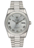 Rolex Day-Date 118206 Platinum Ice Blue Roman Dial Men’s Watch - Virtual