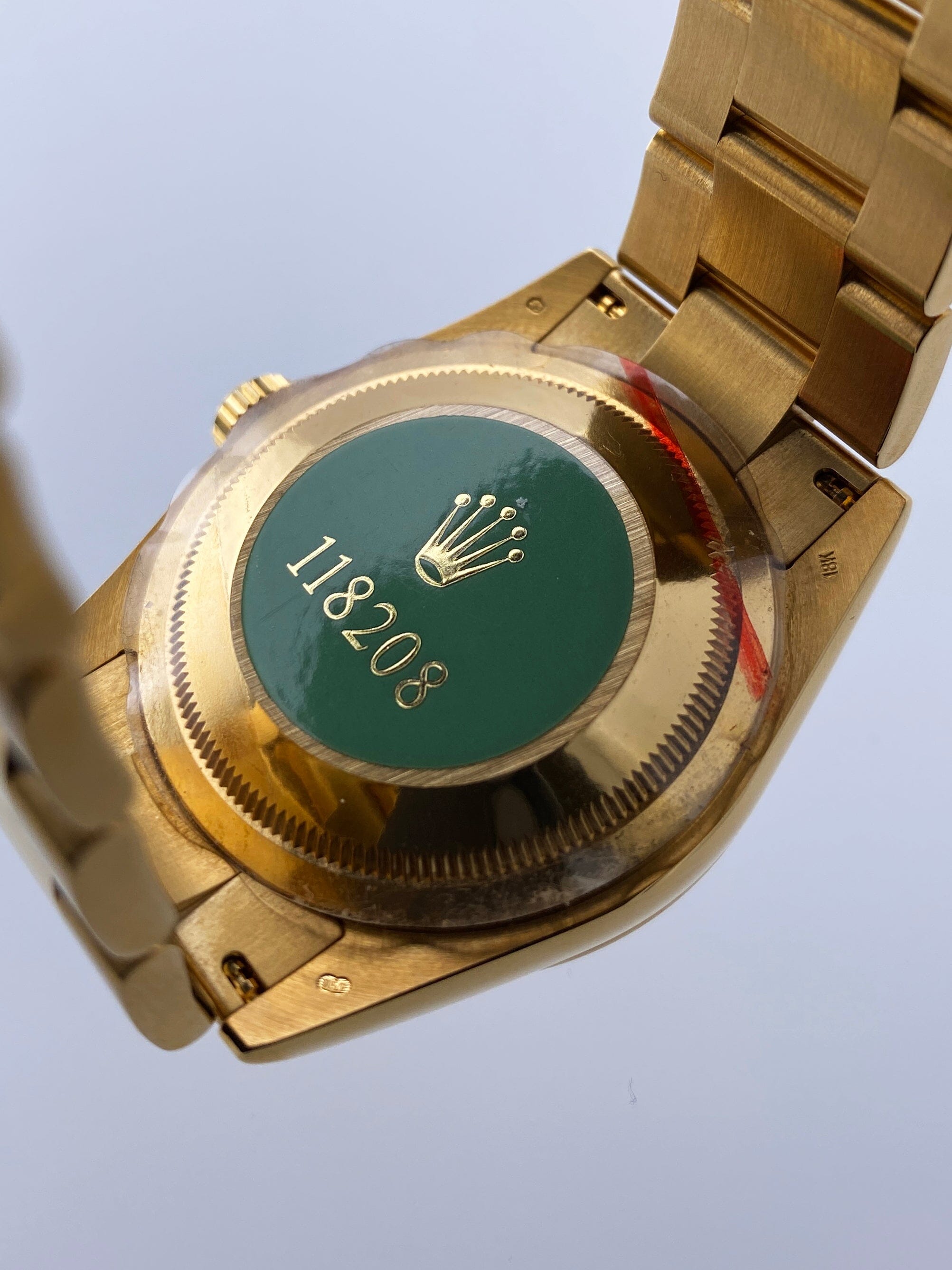 Rolex Day Date 118208 President 18K Yellow Gold Mens Watch Box