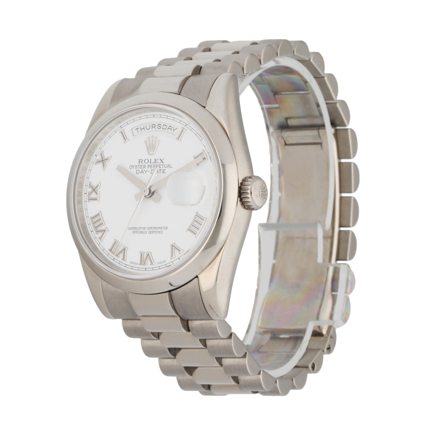Rolex Day Date 118209 18K White Gold Men’s Watch - Wristwatch