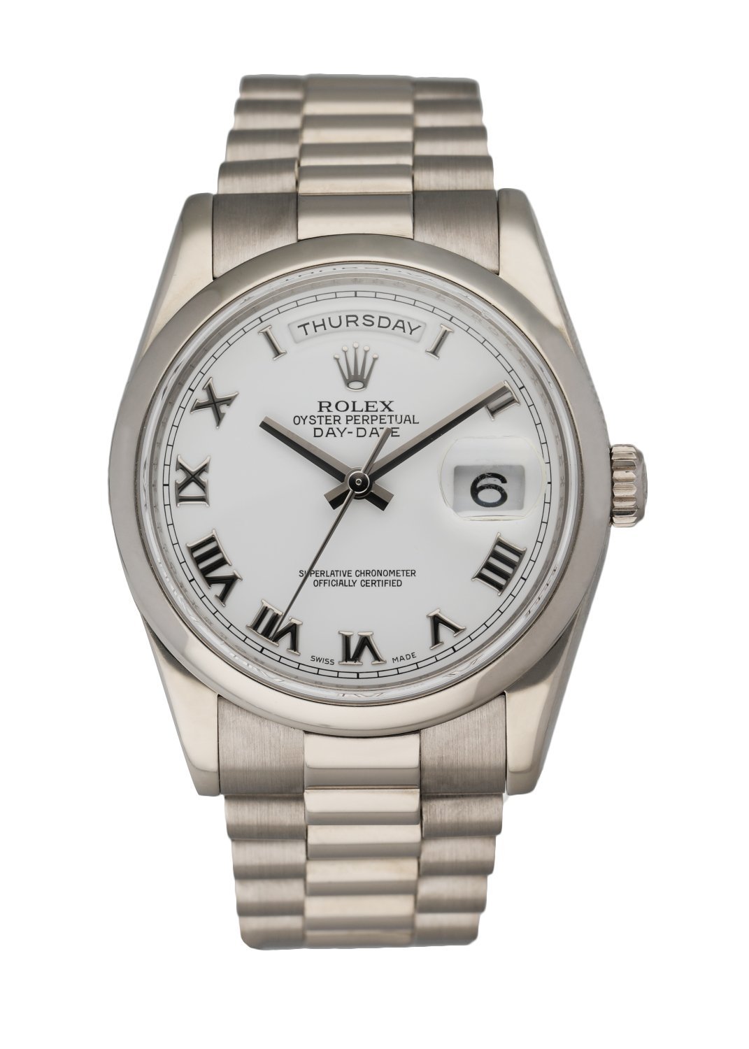 Rolex Day Date 118209 18K White Gold Men’s Watch - Wristwatch