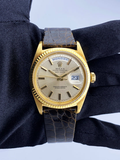 Rolex Day Date 1803 Champange Dial Gold Mens Watch With Service Papers