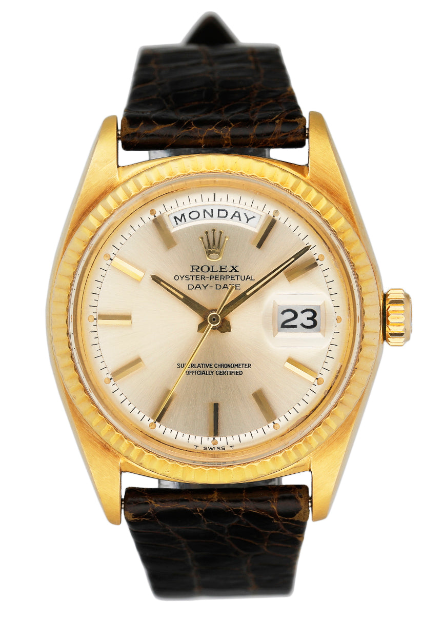 Rolex Day Date 1803 Champange Dial Gold Mens Watch With Service Papers