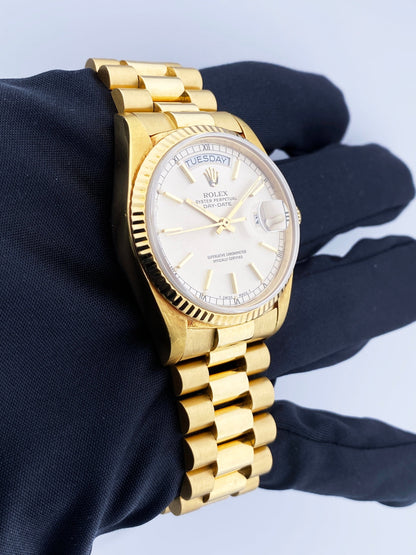 Rolex Day Date 18038 18K Yellow Gold Mens Watch
