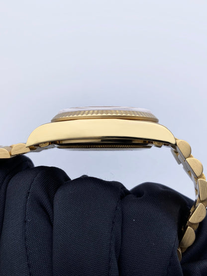 Rolex Day Date 18038 18K Yellow Gold Wood Dial Mens Watch