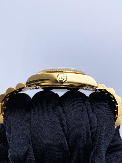 Rolex Day Date 18038 Blue Dial 18K Yellow Gold Mens Watch