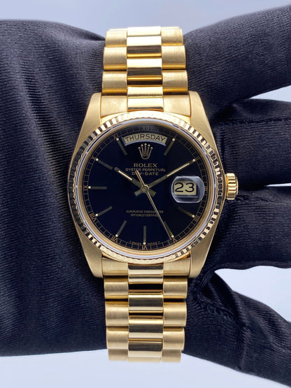 Rolex Day Date 18038 President 18K Yellow Gold Mens Watch