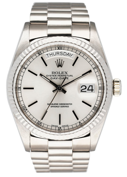 Rolex Day-Date 18039 18K White Gold Mens Watch