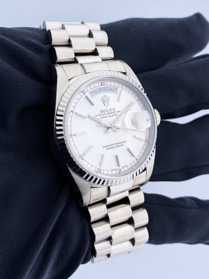 Rolex Day-Date 18039 18K White Gold Mens Watch