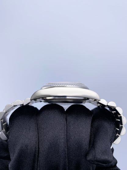 Rolex Day-Date 18039 Diamond Dial 18K White Gold Mens Watch