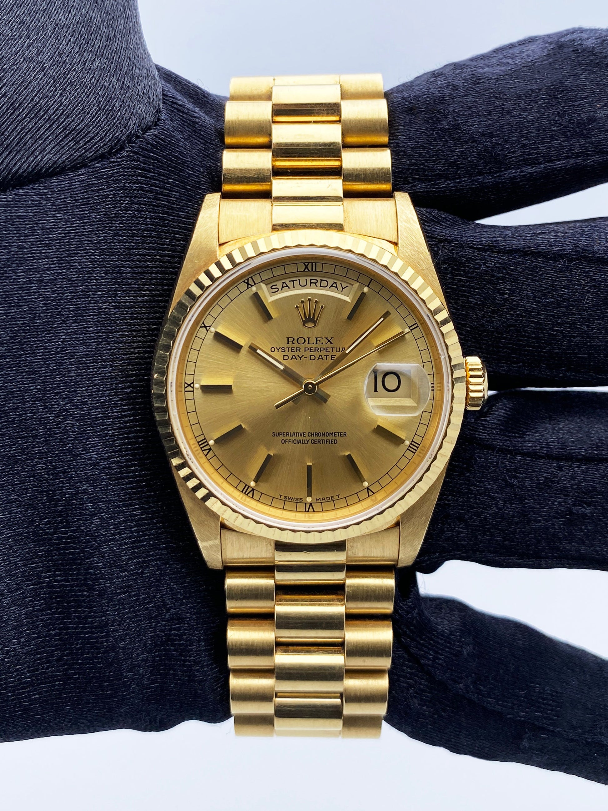 Rolex Day Date 18238 18K Yellow Gold Mens Watch
