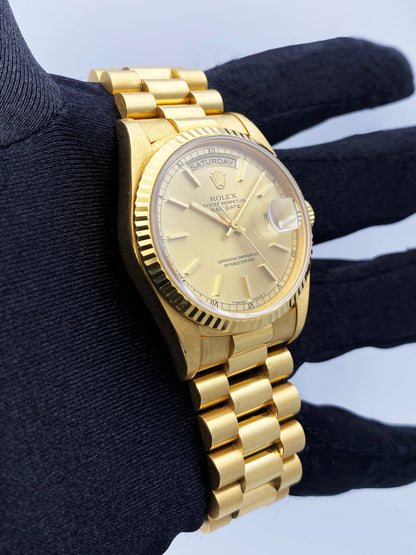 Rolex Day Date 18238 18K Yellow Gold Mens Watch