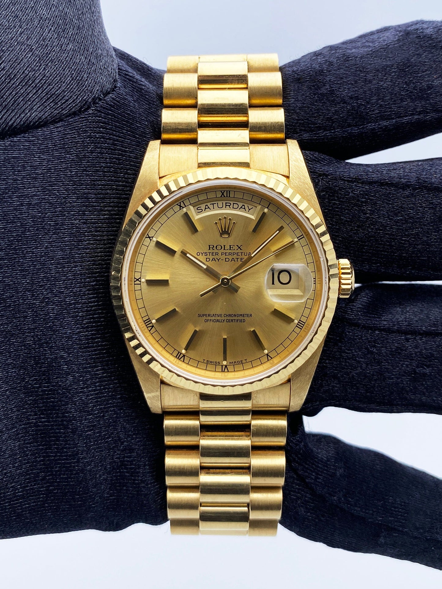 Rolex Day Date 18238 18K Yellow Gold Mens Watch