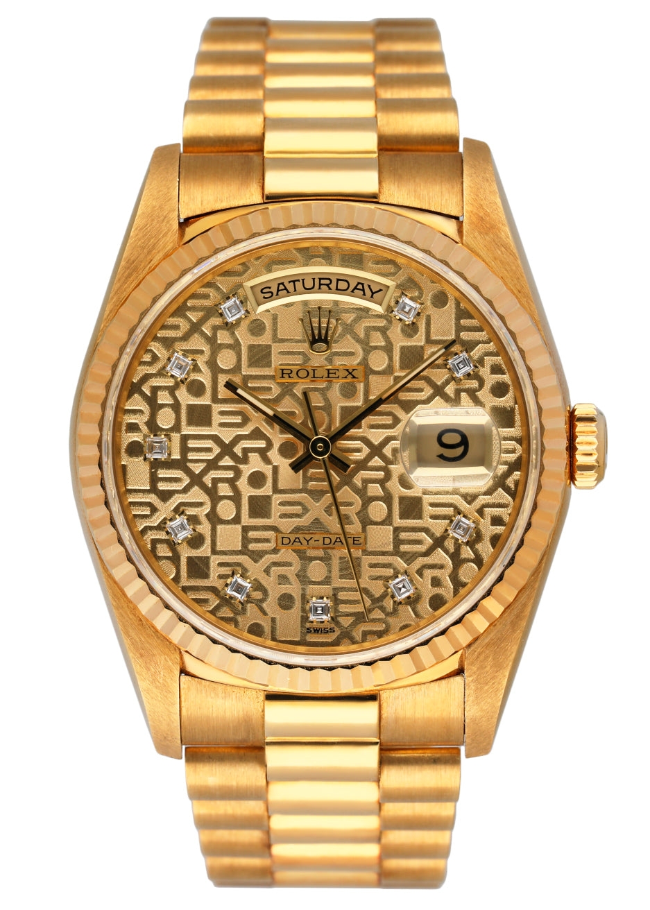 Rolex Day Date 18238 Diamond Jubilee Dial Mens Watch