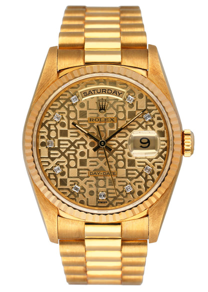 Rolex Day Date 18238 Diamond Jubilee Dial Mens Watch