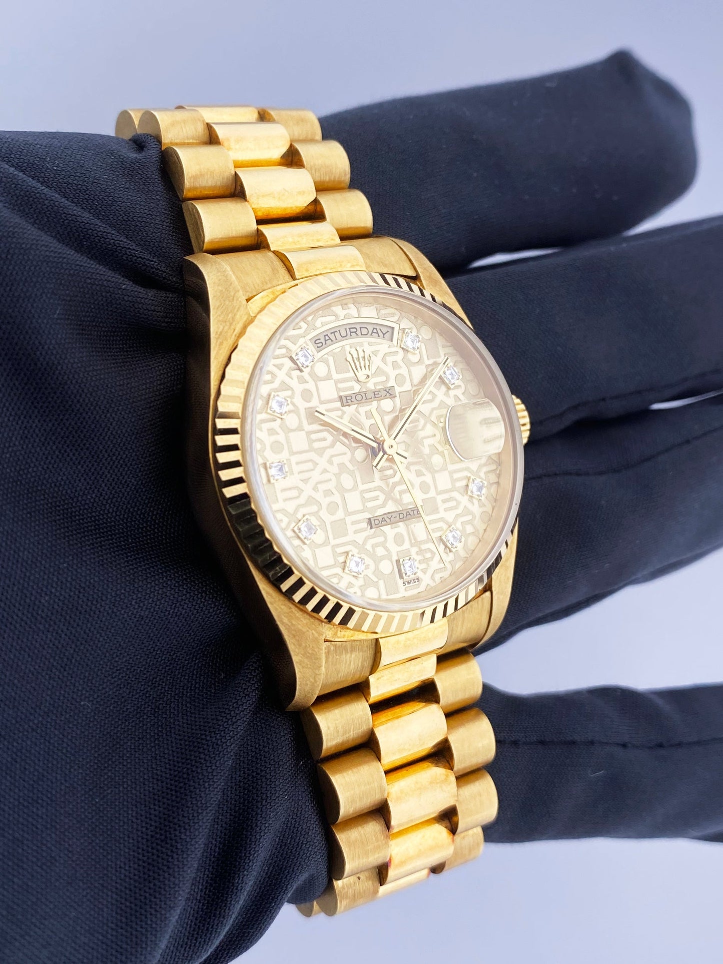 Rolex Day Date 18238 Diamond Jubilee Dial Mens Watch