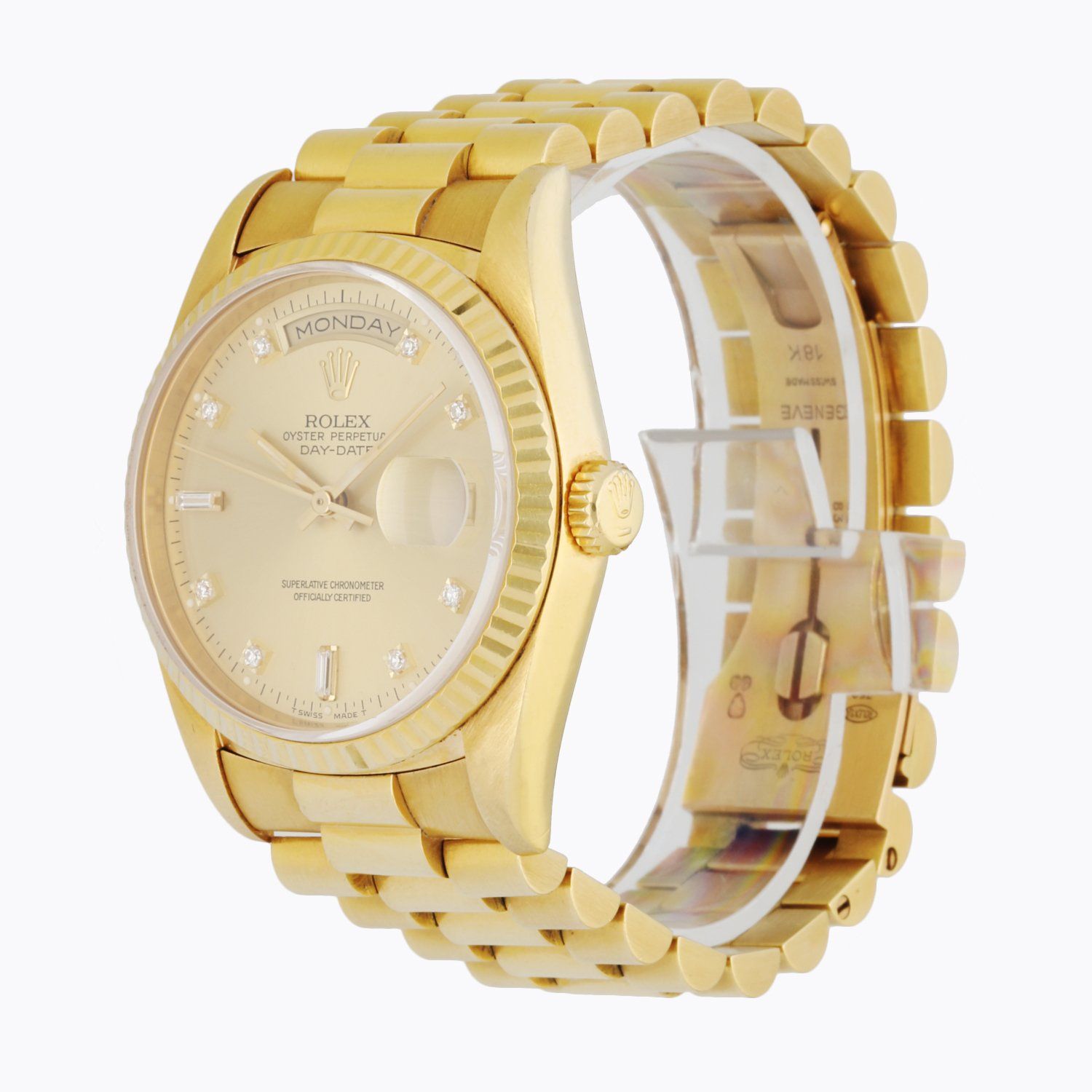 Rolex Day Date 18238 President Diamond Dial Men’s Watch - Wristwatch