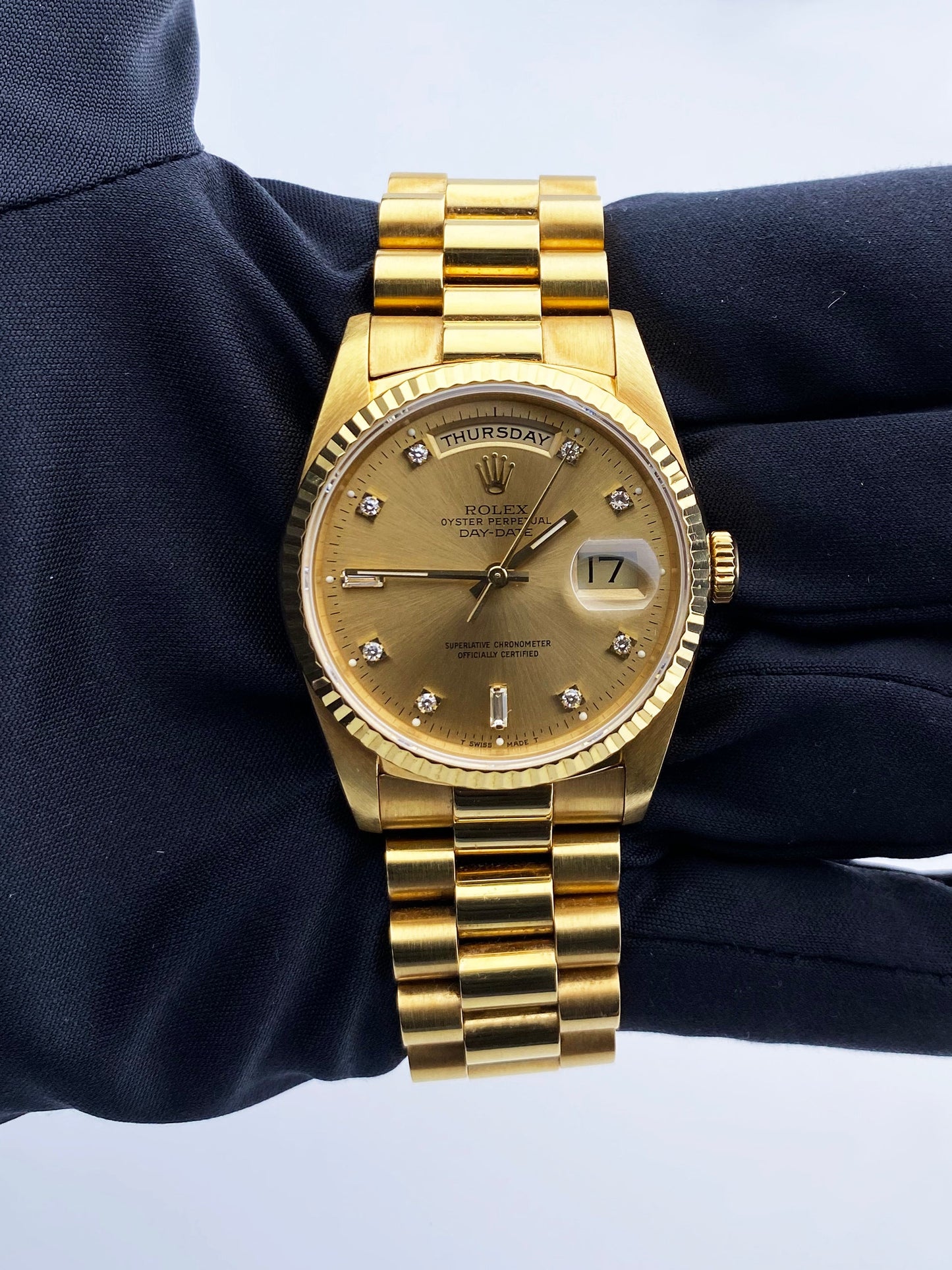 Rolex Day Date 18238 President Diamond Dial Mens Watch - Virtual