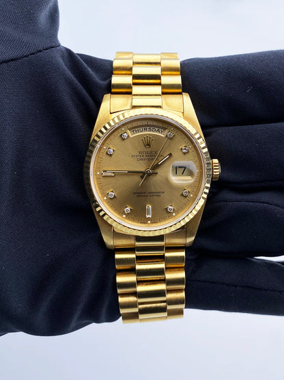 Rolex Day Date 18238 President Diamond Dial Mens Watch - Virtual