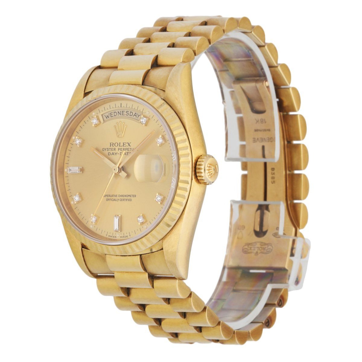 Rolex Day Date 18238 President Diamond Dial Men’s Watch - Wristwatch